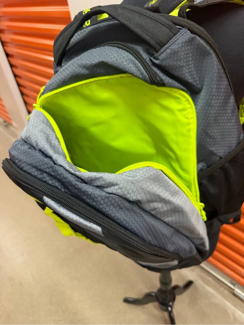 New Adidas Prime Men’s Gray and Neon Yellow Men's Performance Backpack